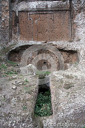 Etruscan Tomb Exterior Stock Photo