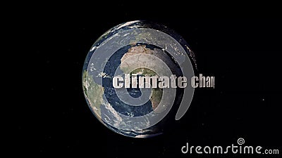 Ett klimatförändringskoncept för en roterande jord som förvandlas till en torr, krackad planet. Klimatförändringstexten överst vektor illustrationer Ett klimatförändringskoncept för en roterande jord som förvandlas till en torr, krackad planet. Klimatförändringstexten överst vektor illustrationer