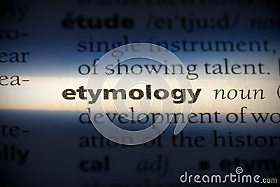 Etymology Stock Photo