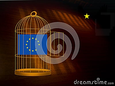 EU. Brexit, UK exit, vote to leave Europeaan Union concept. Stock Photo