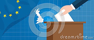 Eu british referendum europe union exit britain break vector illustration Vector Illustration