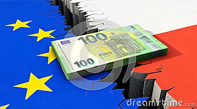 EU, Poland and money Stock Photo