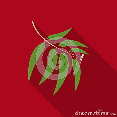 Eucalyptus vector icon in flat style for web Vector Illustration