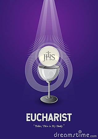 Eucharist, Holy communion symbol Vector Illustration