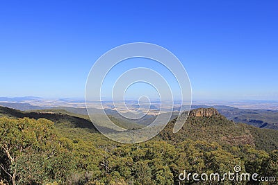 Euglah Rock and the Nandewar Ranges, New South Wales, Australia Stock Photo