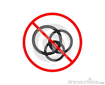 Euler diagram icon. Eulerian circles sign. Vector Vector Illustration