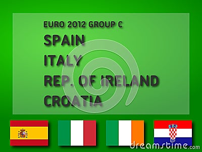 Euro 2012 Group C Cartoon Illustration