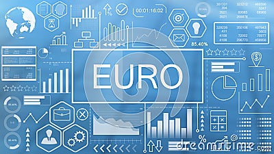 Euro, Animated Typography Stock Photo