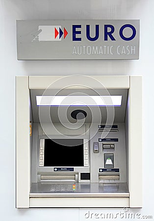 Euro ATM Stock Photo