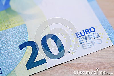 20 euro banknote new design Stock Photo