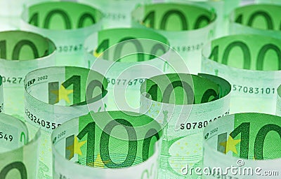 Euro banknotes money background Stock Photo