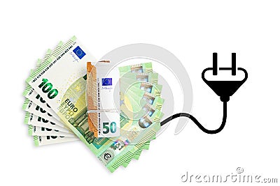 Energy crisis and expensive electricity, gas price. Big heating, gas and electricity bill Stock Photo