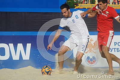 Euro Beach Soccer League Moscow 2014 Editorial Stock Photo