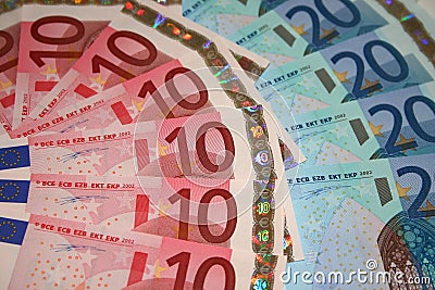 Euro bills Stock Photo
