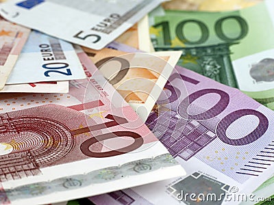 Euro bills Stock Photo