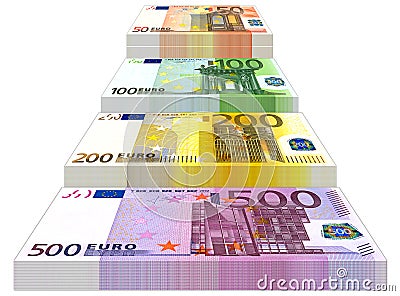 Euro Bills Stock Photo