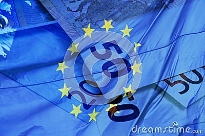Euro bills Stock Photo