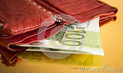 100 euro bills Stock Photo