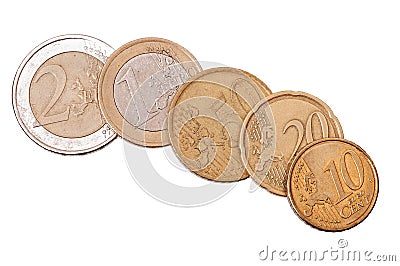 Euro cents Stock Photo