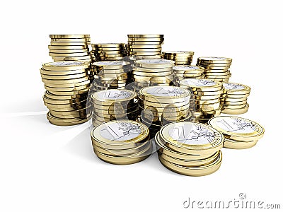 Euro coin 3d Stock Photo