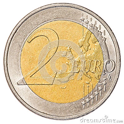 2 Euro coin Stock Photo