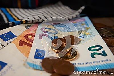 Hiding money in socks Stock Photo