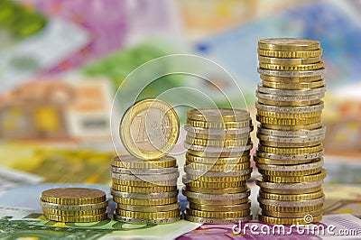 Euro coins Stock Photo