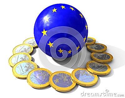 Euro Coins Stock Photo