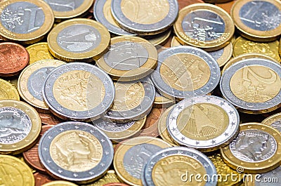 Euro coins Stock Photo