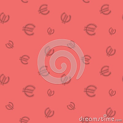 Euro Currency Seamless Money Symbol Pattern Stock Photo