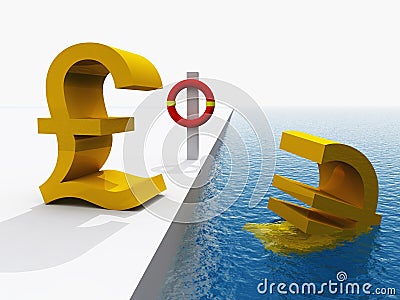 Euro currency crisis Stock Photo
