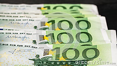 EURO currency. Europe inflation, EUR money. European Union curreny Editorial Stock Photo