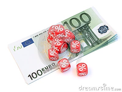 100 euro dice Stock Photo
