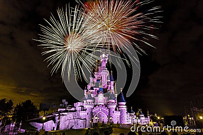Euro Disneyland Paris castle Editorial Stock Photo
