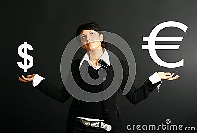 Euro dollar Stock Photo