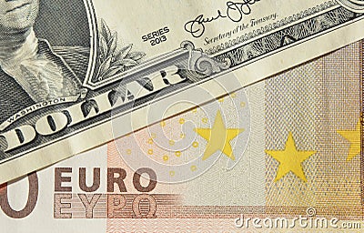 Euro dollar rate concept. Eur usd forecast photo. Eur usd exchange rate concept Stock Photo