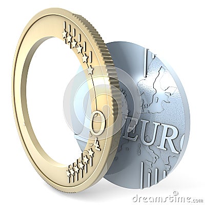 Euro hole Stock Photo