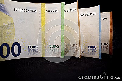Euro Money. euro cash background. Euro Money Banknotes Stock Photo
