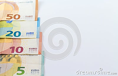 Euro Money European Banknotes Stock Photo