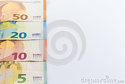 Euro Money European Banknotes Stock Photo