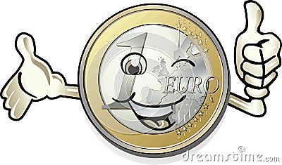 Euro money jubilation Vector Illustration