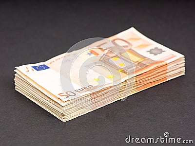 Euro money stash Stock Photo