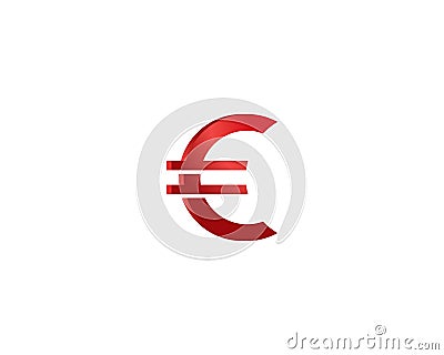 Euro money symbol illustration Vector Illustration