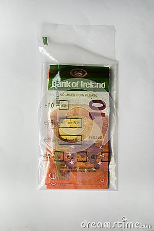 Euro notes in a shopping bag Editorial Stock Photo