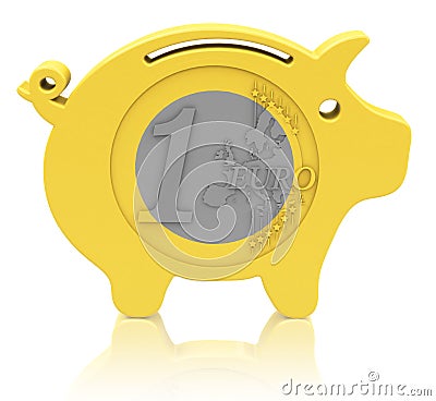 The euro piggy bank Stock Photo