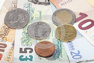 Euro and Pound money Editorial Stock Photo
