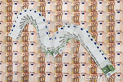 Euro prediction in abstract graph. Stock Photo