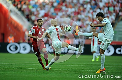 EURO 2016 qualify Poland vs Georgia Editorial Stock Photo