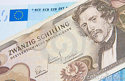 Euro - Schilling - Better Before or After Stock Photo