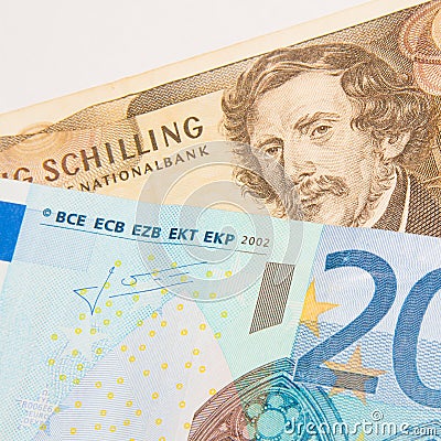 Euro - Schilling - Better Before or After Stock Photo